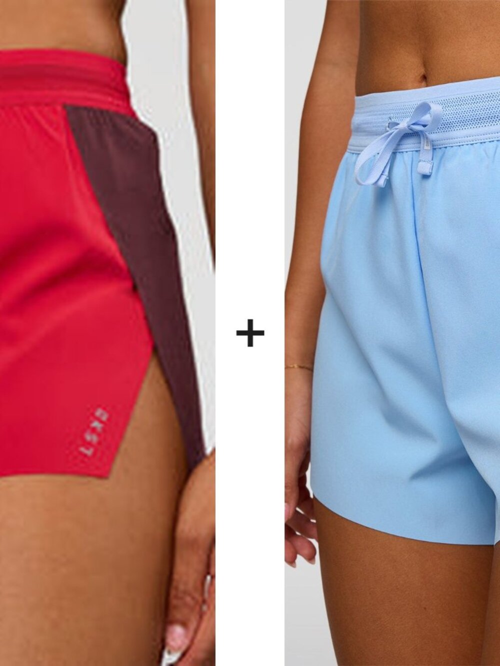 NEW BUNDLE 2x LSKD Womens Accelerate 3" Running Shorts RED BLUE choose sz